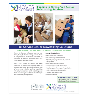 Moves for Seniors Consumer Sales Flyer