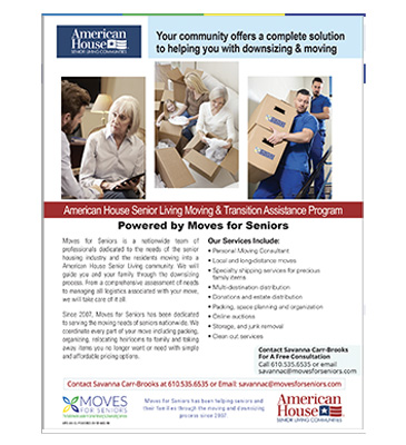 Moves for Seniors Consumer Sales Flyer